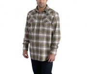 Men's Flame-Resistant Snap Front Plaid Shirt